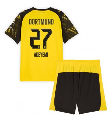 Borussia Dortmund Karim Adeyemi #27 Replica Home Stadium Kit for Kids 2025-26 Short Sleeve (+ pants)
